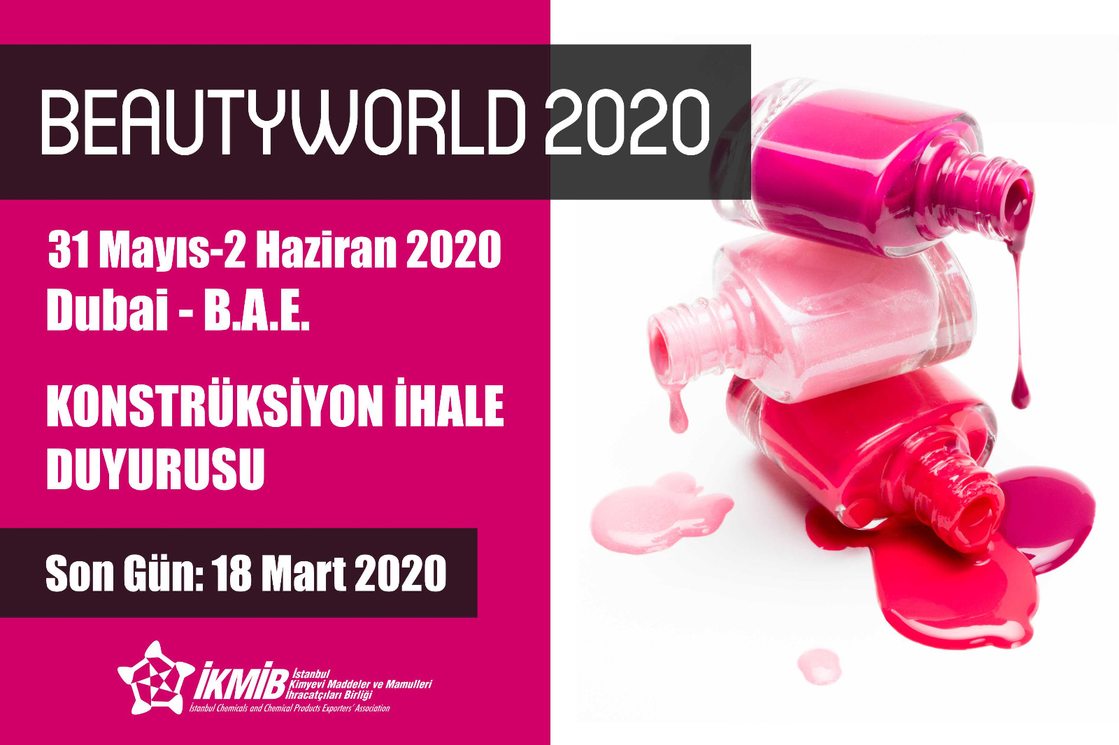 Beautyworld ME 2020 Fuarı Türkiye Pavilyonu Konstrüksiyonu Hk